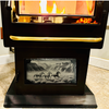 Horses in the Badlands - Magnetic Pellet Stove Decorative Slate Insert for Harman P Series - Standard Stove Slate