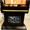 Old West Train Station - Magnetic Pellet Stove Decorative Slate Insert for Harman P Series - Standard Stove Slate