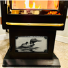 Loon and Loonlet - Magnetic Pellet Stove Decorative Slate Insert for Harman P Series - Standard Stove Slate