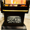 Horses Running through the Badlands - Magnetic Pellet Stove Decorative Slate Insert for Harman P Series - Standard Stove Slate